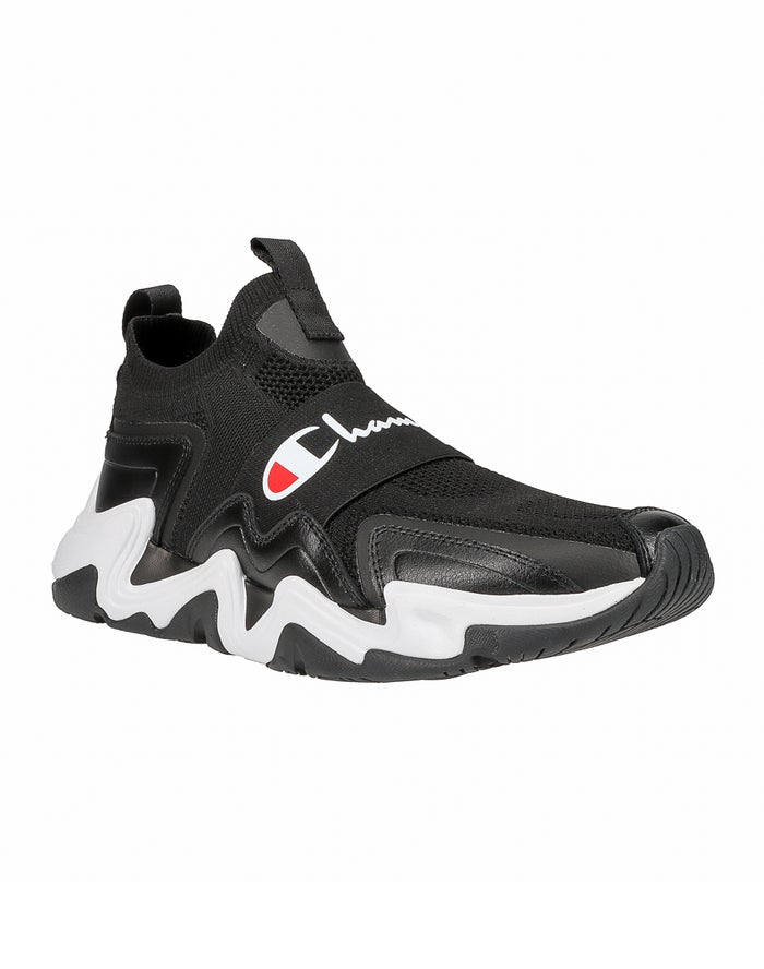 Champion Mens Sneakers NZ - Hyper C Speed Black/White ( 7341-SBDZM )